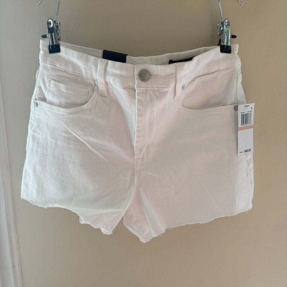 BLANK NYC The Barrow Vintage High-Rise White Shorts Women's Size 28 NWT